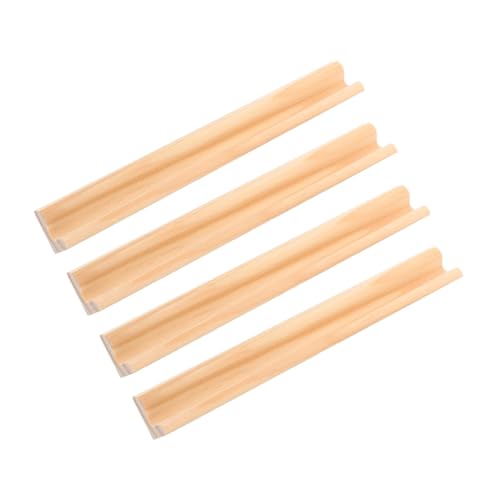 VICASKY 4Stücke Holz Domino Halter Multifunktionale Präsentationsbasis für Domino Spiele DIY Holz Buchstabenständer für Kreative Spielideen und Ausstellungen von VICASKY