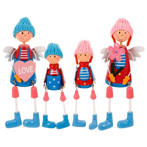 VICASKY 4Stücke Junge Mädchen Puppen Dekorationsset aus Holz Realistische Sitzpuppen für Zuhause und Fensterdekoration Hochzeiten Geburtstage und Feiertage VICASKY 4Stücke Junge Mädchen Puppen Dekorationsset aus Holz Realistische Sitzpuppen für Zuhause und Fensterdekoration Hochzeiten Geburtstage und Feiertage von VICASKY