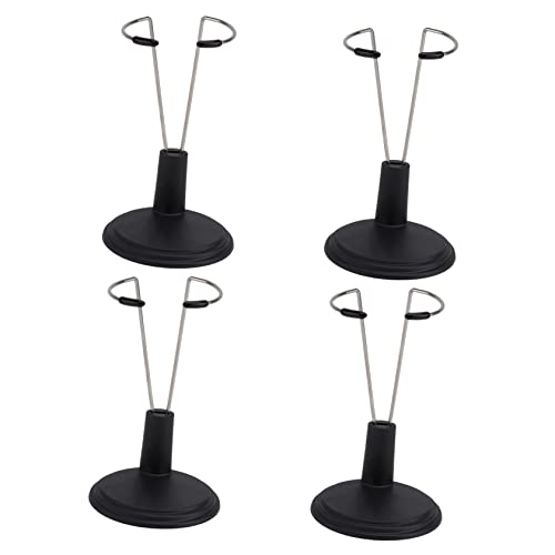 VICASKY 4Stücke Tragbarer Puppenständer für Teddybären und Flexibles Lagerregal zur Optimalen Präsentation Schwarz für Zuhause und Sammler von VICASKY