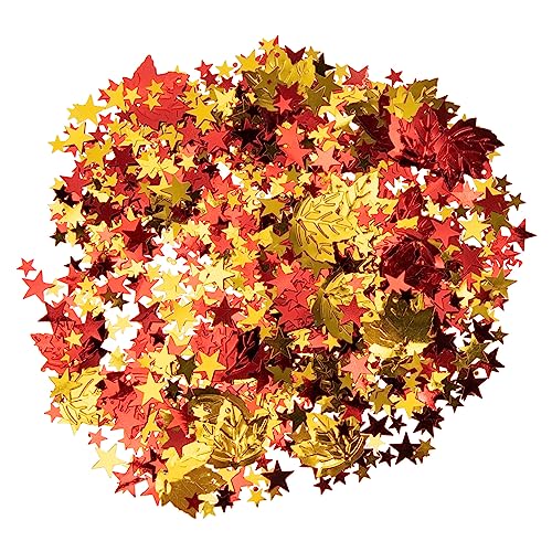 VICASKY 4Taschen Künstliches Konfetti mit Glitzer für Thanksgiving Hochzeitsdeko Falsche Ahornblätter Mischfarben Tischdekoration und Festlichkeiten VICASKY 4Taschen Künstliches Konfetti mit Glitzer für Thanksgiving Hochzeitsdeko Falsche Ahornblätter Mischfarben Tischdekoration und Festlichkeiten von VICASKY