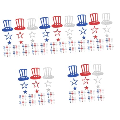 VICASKY 5 Sätze Amerikanisches Thema Filz Konfetti mit Stern und Hutform Bunte Tischdekoration für Party Memorial Day Vielseitiges Streudeko Element für Festliche Events VICASKY 5 Sätze Amerikanisches Thema Filz Konfetti mit Stern und Hutform Bunte Tischdekoration für Party Memorial Day Vielseitiges Streudeko Element für Festliche Events von VICASKY