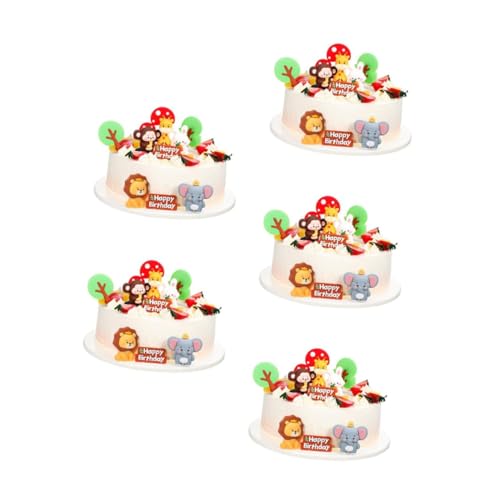VICASKY 5 Sätze Kuchendekoration Mit Weichem Kleber Tortenaufsatz Für Die Babyparty Cupcake-topper Für Babys Dschungel-babyparty-dekorationen Waldtierfiguren Kuchendeckel Weiches Gummi VICASKY 5 Sätze Kuchendekoration Mit Weichem Kleber Tortenaufsatz Für Die Babyparty Cupcake-topper Für Babys Dschungel-babyparty-dekorationen Waldtierfiguren Kuchendeckel Weiches Gummi von VICASKY
