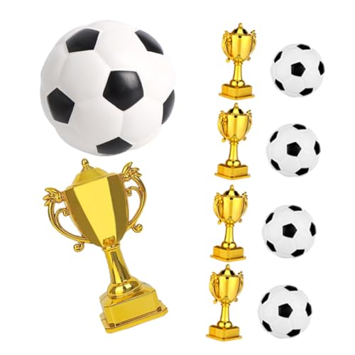 VICASKY 5 Sätze Soccer Cake Toppers mit Mini Gold Soccer Trophy Ornamenten Kunststoff Fußball und Pokal Modell Kuchen Dekoration für Sport Geburtstag Party VICASKY 5 Sätze Soccer Cake Toppers mit Mini Gold Soccer Trophy Ornamenten Kunststoff Fußball und Pokal Modell Kuchen Dekoration für Sport Geburtstag Party von VICASKY