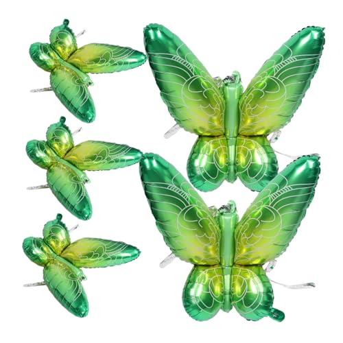 VICASKY 5 Stück Flügel Ballon Partyballons Dekorative Luftballons schmetterling dekorationen Kinderschmetterling Schmetterlings-Gastgeschenke Ballon Mittelstücke Aluminiumfolie Green VICASKY 5 Stück Flügel Ballon Partyballons Dekorative Luftballons schmetterling dekorationen Kinderschmetterling Schmetterlings-Gastgeschenke Ballon Mittelstücke Aluminiumfolie Green von VICASKY
