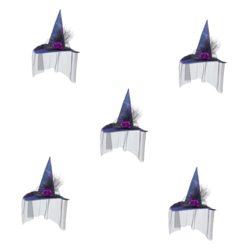 VICASKY 5 Stück Halloween Hexenhut mit Mesh und Künstlichen Blumen Leichter Atmungsaktiver Stoff Komfortables Hexen Kostüm Zubehör für Halloween Partys Bühnenauftritte und Queen Outfits VICASKY 5 Stück Halloween Hexenhut mit Mesh und Künstlichen Blumen Leichter Atmungsaktiver Stoff Komfortables Hexen Kostüm Zubehör für Halloween Partys Bühnenauftritte und Queen Outfits von VICASKY
