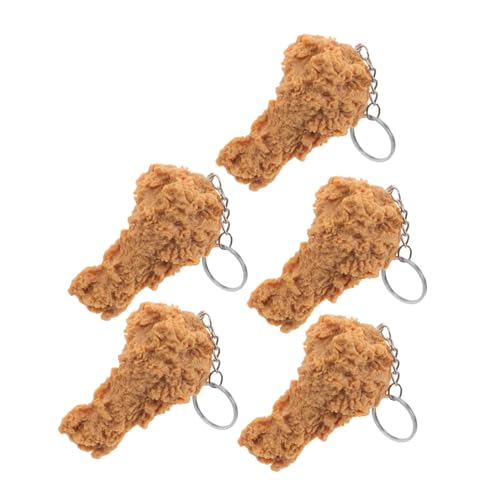 VICASKY 5 Stück Lustiger Imitation Hähnchenschenkel Schlüsselbund Kreative für Partys und Robuste und Realistische Designs von VICASKY