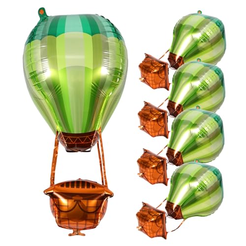 VICASKY 5stücke Heißluftballon-mittelstücke Aus Metallfolie Ballon Große Aluminiumfolienballons Für Partydeko Und Feiertagsfeiern Geschlechtsneutral Für Kinderzimmer Und von VICASKY