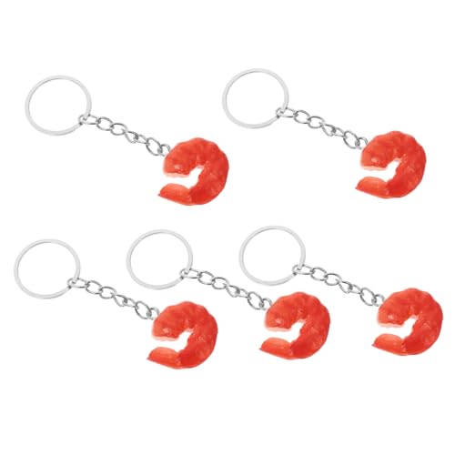 VICASKY 5 Stück Teiliges Shrimp Keychain Realistische Simulation Kreativer Lustiger Schlüsselanhänger Garnelen Anhänger für DIY Food Play Dekoration und Gruppenspiel VICASKY 5 Stück Teiliges Shrimp Keychain Realistische Simulation Kreativer Lustiger Schlüsselanhänger Garnelen Anhänger für DIY Food Play Dekoration und Gruppenspiel von VICASKY