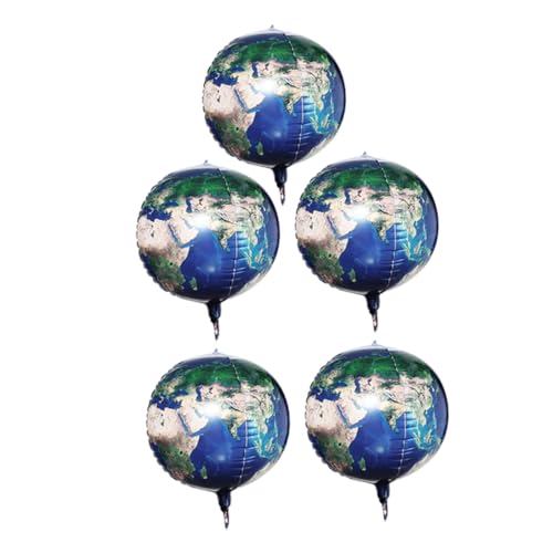 VICASKY 5 Stück geburtstagsfeier dekoration Luftballons für Geburtstagsfeiern Platz blaue ballons geburtstagsdekoration Planeten-Ballon-Ornament runder Planetenballon Aluminiumfolie Blue von VICASKY