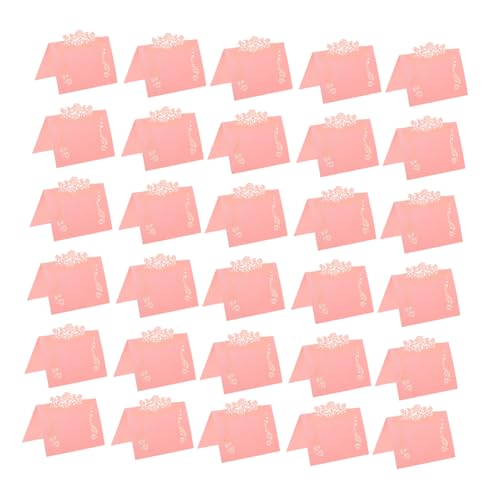 VICASKY 50 Stück Hochzeit Sitzplatzkarten Vintage Stil Papier Platzkarten Tischdekoration Rosa für Feier Bankett Party VICASKY 50 Stück Hochzeit Sitzplatzkarten Vintage Stil Papier Platzkarten Tischdekoration Rosa für Feier Bankett Party von VICASKY