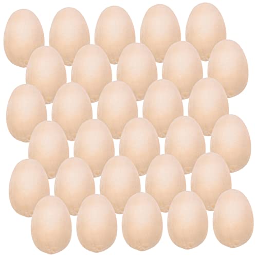 VICASKY 50 Stück Holzeier zum Bemalen Robuste DIY Osterdekoration aus Hochwertigem Holz Glatte Oberfläche Originalgetreue Nachbildung für Bastelprojekte und Osterfeiern VICASKY 50 Stück Holzeier zum Bemalen Robuste DIY Osterdekoration aus Hochwertigem Holz Glatte Oberfläche Originalgetreue Nachbildung für Bastelprojekte und Osterfeiern von VICASKY