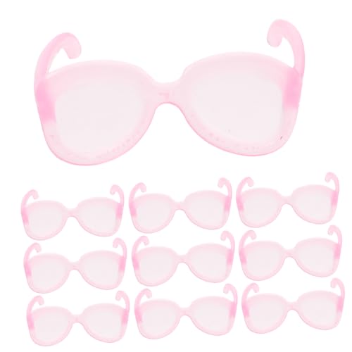 VICASKY 50 Stück Minipuppenbrille Puppe Sonnenbrille Puppenzubehör rahmenlose Brille Gläser stylische Puppensonnenbrille Brillenrequisiten zum Anziehen Haustier Baby Kätzchen Kleine Puppe von VICASKY