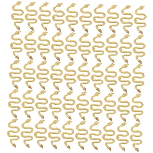 VICASKY 50 Stück Snake Nail Charms Retro Metall Nagel Dekorationen Schlange Form Nagel Schmuck Glänzende Nail Art Accessoires für DIY Maniküre und Bastelprojekte von VICASKY