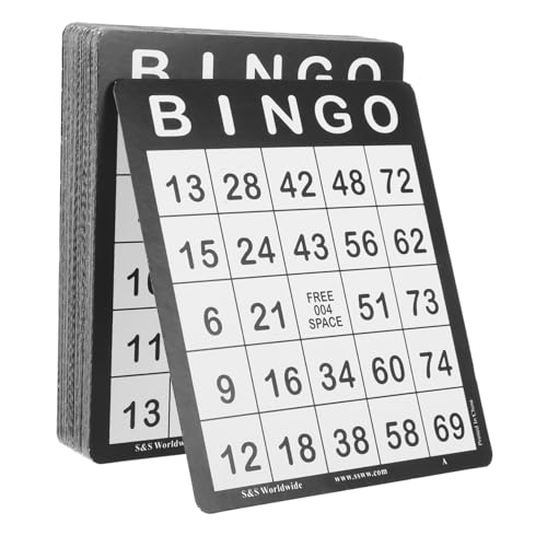 VICASKY 50 Stück Teiliges Bingo Spielkarten aus Papier Tragbar und Leicht für Partyspiele Interaktives Familienspiel Lernkarten mit Zahlen Vielseitig für Geburtstage Reisen und von VICASKY