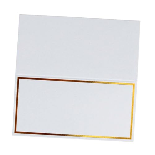VICASKY 50 Stück Tischkarten Weiß mit Goldrand Blanko Platzkarten aus Hochwertigem Papier Einfache Faltung Namenskarten für Hochzeit Party Bankett Personalisierbare Tischdekoration VICASKY 50 Stück Tischkarten Weiß mit Goldrand Blanko Platzkarten aus Hochwertigem Papier Einfache Faltung Namenskarten für Hochzeit Party Bankett Personalisierbare Tischdekoration von VICASKY