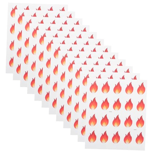 VICASKY 500 Pcs Flamme Aufkleber Decals Öl Würzig Label Aufkleber Feuer Anzeige Klebstoff Für Decor von VICASKY