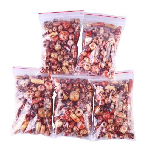 VICASKY 500 Stück Holzperlen für DIY Haarschmuck Natürliche Dreadlocks Tube Perlen für Zöpfe Bastelprojekte und Haaraccessoires für Frisuren und Festliche Anlässe von VICASKY