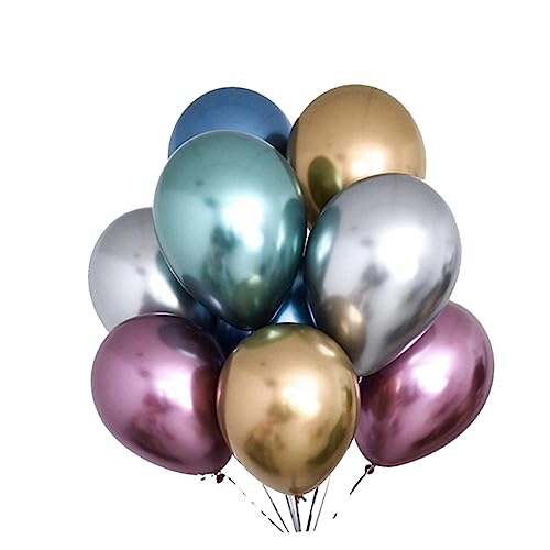 VICASKY 50Stücke Metallic Luftballons Hochwertige Und Dicke Latexballons Für Festliche Partys Hochzeiten Und Dekorationen Gemischte Farben VICASKY 50Stücke Metallic Luftballons Hochwertige Und Dicke Latexballons Für Festliche Partys Hochzeiten Und Dekorationen Gemischte Farben von VICASKY
