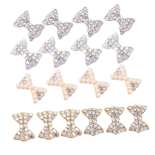 VICASKY 50Stücke Nagelkunst Charms Schleifen Mit Strasssteinen Metallnageldekoration Für Nageldesign Und Maniküre Nail Art Zubehör VICASKY 50Stücke Nagelkunst Charms Schleifen Mit Strasssteinen Metallnageldekoration Für Nageldesign Und Maniküre Nail Art Zubehör von VICASKY
