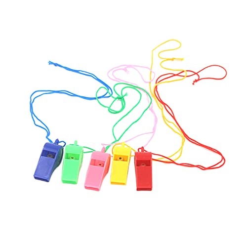 VICASKY 50Stücke Plastikpfeifen für Trillerpfeifen Partyspielzeug und Mitgebsel für Geburtstagsfeiern Hochzeiten und Veranstaltungen Robustes Design für Langanhaltenden Spaß von VICASKY