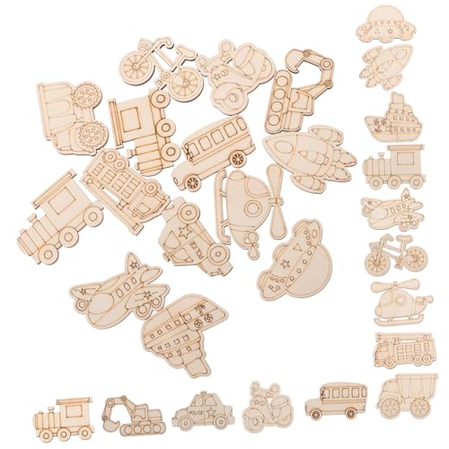 VICASKY 50Stücke Unfertige Holzfahrzeug Ausschnitte zum Basteln DIY Holzscheiben für Malerei für Kreative Projekte Unvollendete Holzfiguren für Partydekoration VICASKY 50Stücke Unfertige Holzfahrzeug Ausschnitte zum Basteln DIY Holzscheiben für Malerei für Kreative Projekte Unvollendete Holzfiguren für Partydekoration von VICASKY