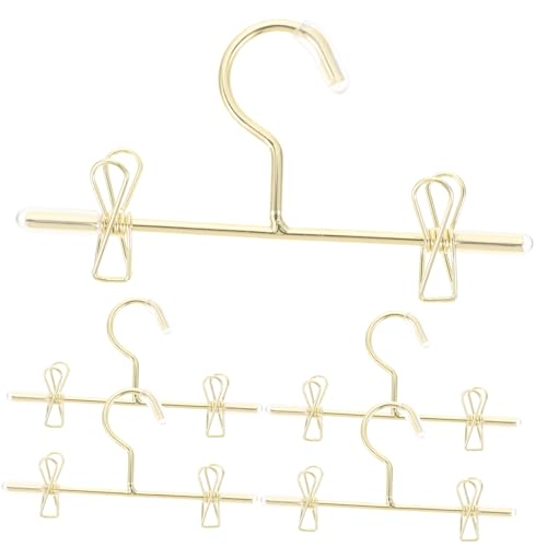 VICASKY 5St Puppenaufhänger Kleiderständer für Puppen Mini- -Dekore Miniaturpuppen Puppen Kleidung Puppen Klamotten Simulation Mini-Kleiderbügel winzige Hausaufhänger Eisen Golden von VICASKY