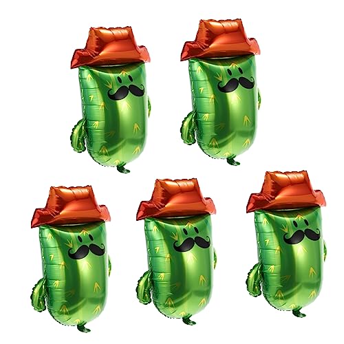 VICASKY 5Stücke Kaktus Folienballons Dekorative Aluminiumfilm Ballons Für Partys Festivals Und Feiern Party Dekoration Für Kindergeburtstage Und Andere Anlässe von VICASKY