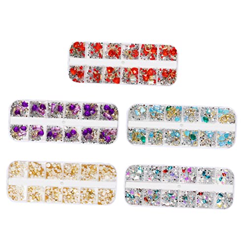 VICASKY 5Stücke Nagelkunst Zubehör Teiliges DIY Maniküre Dekorationsset Perlenornamenten für Natürliche und Künstliche Nägel für Nail Art VICASKY 5Stücke Nagelkunst Zubehör Teiliges DIY Maniküre Dekorationsset Perlenornamenten für Natürliche und Künstliche Nägel für Nail Art von VICASKY