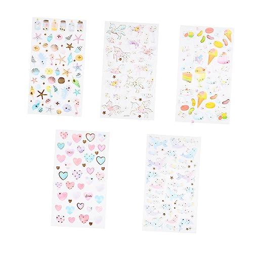 VICASKY 5blätter Cartoon Aufkleber Für Handyhüllen Dekorative Sticker Mit Elementen Für Scrapbooking Und Kreative Bastelprojekte Meeresmotiv Herz Bär Wal Einhorn VICASKY 5blätter Cartoon Aufkleber Für Handyhüllen Dekorative Sticker Mit Elementen Für Scrapbooking Und Kreative Bastelprojekte Meeresmotiv Herz Bär Wal Einhorn von VICASKY
