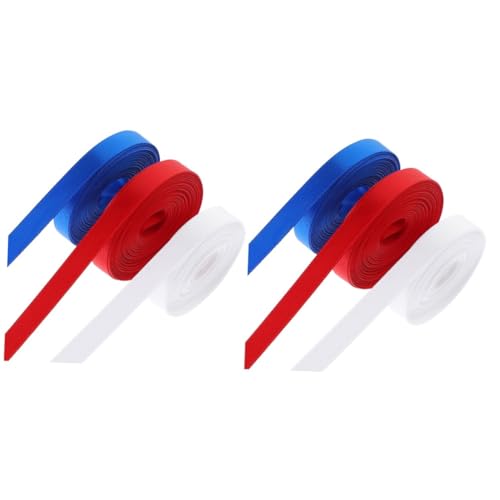VICASKY 6 Rollen DIY Geschenkband für Unabhängigkeitstag Verschiedene Patriotische Schleifenbänder Langlebiges Bastelband für Dekoration Geschenkverpackung und Kreative Handarbeiten von VICASKY