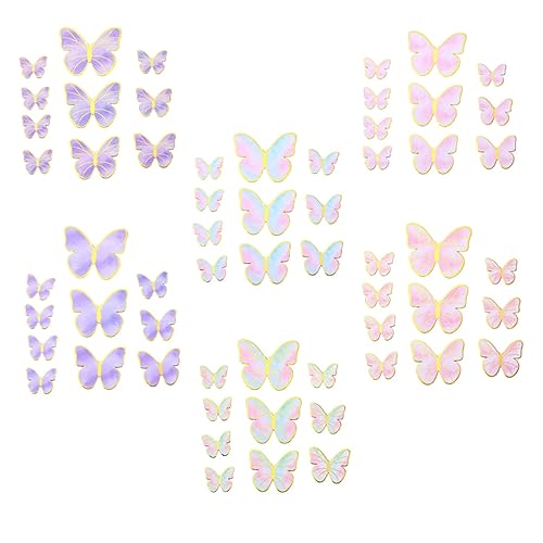 VICASKY 6er-pack Zierliche Schmetterlings-kuchendekorationen Geburtstagskuchen-ornamente Elegante Cupcake-topper Für Partys von VICASKY