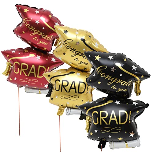 VICASKY Schwarze Abschlusskappen-luftballons 6er-pack Ballon-ornamente Für Party-dekoration Geburtstag Glückwünsche VICASKY Schwarze Abschlusskappen-luftballons 6er-pack Ballon-ornamente Für Party-dekoration Geburtstag Glückwünsche von VICASKY