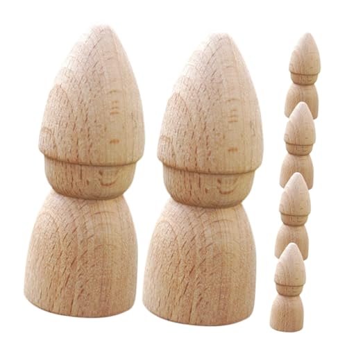 VICASKY 6 Stück Holz Peg Puppen für Unbemalte Holzfiguren zum Basteln und Malen Kreative DIY Deko für Familienaktivitäten und Kunstprojekte VICASKY 6 Stück Holz Peg Puppen für Unbemalte Holzfiguren zum Basteln und Malen Kreative DIY Deko für Familienaktivitäten und Kunstprojekte von VICASKY