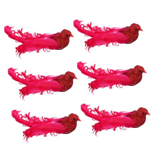 VICASKY 6 Stück Künstliche Vögel Dekoration Simulierte Tiermodelle Gefälschte Vögel Mit Clips Künstliche Vogelverzierungen Simulierte Vögel Vogelornamente Kunstvögel Roter VICASKY 6 Stück Künstliche Vögel Dekoration Simulierte Tiermodelle Gefälschte Vögel Mit Clips Künstliche Vogelverzierungen Simulierte Vögel Vogelornamente Kunstvögel Roter von VICASKY