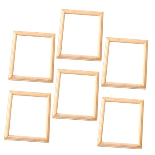 VICASKY 6 Stück Miniatur Bilderrahmen aus Holz Dekorative Miniaturmöbel für Puppenhaus und Modelle DIY Mini Foto für Kreative Wohnaccessoires VICASKY 6 Stück Miniatur Bilderrahmen aus Holz Dekorative Miniaturmöbel für Puppenhaus und Modelle DIY Mini Foto für Kreative Wohnaccessoires von VICASKY