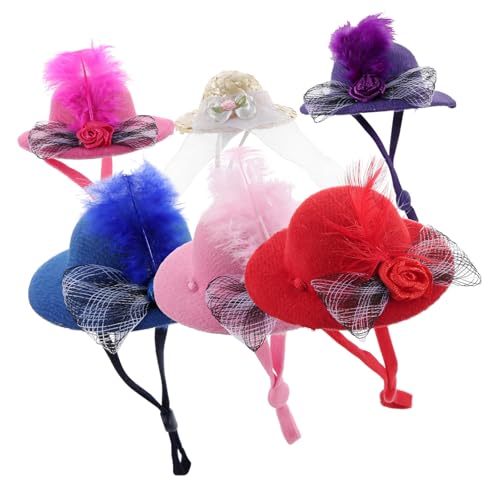 VICASKY 6 Stück Miniatur Hüte für Puppen Teiliges Dekorative Hüte für Teepartys Bastelbedarf Handgemachte Puppenhüte aus Hochwertigem Material VICASKY 6 Stück Miniatur Hüte für Puppen Teiliges Dekorative Hüte für Teepartys Bastelbedarf Handgemachte Puppenhüte aus Hochwertigem Material von VICASKY