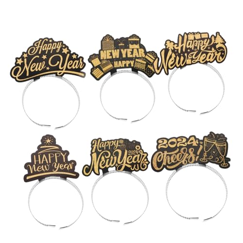 VICASKY 6 Stück Neujahrs Haarreifen Lustige Haarschmuck Accessoires für Partys Festivals und Feiern Leichtes und Sicheres Material Kreatives von VICASKY
