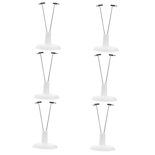 VICASKY 6 Stück PVC Puppenständer Weiß Stabiles Doll Display Rack für Puppenaufbewahrung und Präsentation Platzsparend für Zuhause Laden Supermarkt Dekoration von VICASKY