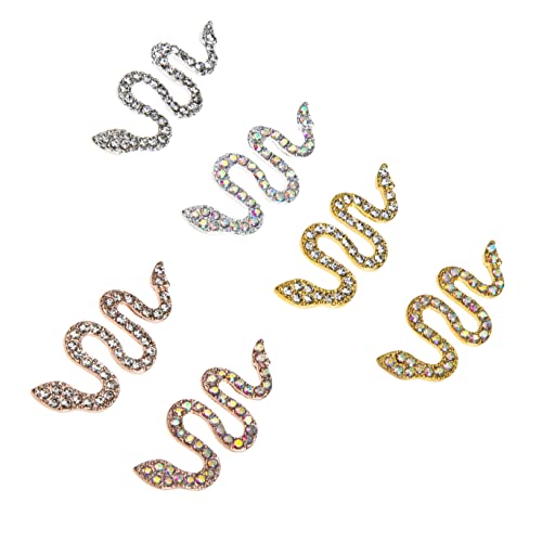 VICASKY 6 Stück Teiliges Charms Schlangen Design Glitzernde Nail Art Dekoration für Nagelkunst und Verzierungen für Natürliche und Künstliche Nägel VICASKY 6 Stück Teiliges Charms Schlangen Design Glitzernde Nail Art Dekoration für Nagelkunst und Verzierungen für Natürliche und Künstliche Nägel von VICASKY