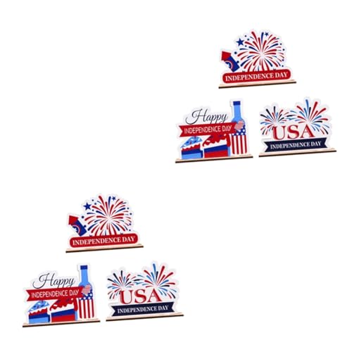 VICASKY 6 Stück Teiliges Independence Day Holzornament Rustikale Holzdekoration mit Design Kreative Tisch und Wohnzimmertisch Deko für Feiertage Langlebiges Holzhandwerk für und Party VICASKY 6 Stück Teiliges Independence Day Holzornament Rustikale Holzdekoration mit Design Kreative Tisch und Wohnzimmertisch Deko für Feiertage Langlebiges Holzhandwerk für und Party von VICASKY