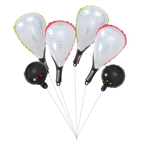 VICASKY 6 Stück Tennis Racket Ball Folienballons für Geburtstagsfeiern Hochzeiten Sport Events Shower Deko Wiederverwendbar Leicht Tragbar von VICASKY