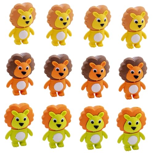 VICASKY 60 Stck. Teiliges Niedliche Tier Radiergummis Kreative Löwenform Bunte Schulstationery für Party Mitgebsel und Belohnungsgeschenke Zufällige Farbe VICASKY 60 Stck. Teiliges Niedliche Tier Radiergummis Kreative Löwenform Bunte Schulstationery für Party Mitgebsel und Belohnungsgeschenke Zufällige Farbe von VICASKY