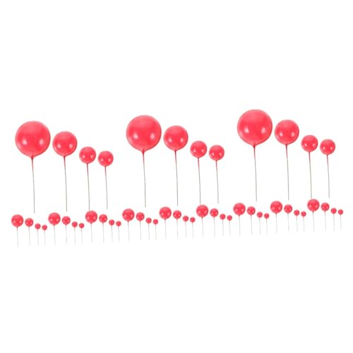VICASKY 60 Stück Teiliges Mini Ball Rote Kuchentopper in Vielseitige Tortendeko für Geburtstag Hochzeit Party mit Stabilen Stielen für Einfache Anwendung VICASKY 60 Stück Teiliges Mini Ball Rote Kuchentopper in Vielseitige Tortendeko für Geburtstag Hochzeit Party mit Stabilen Stielen für Einfache Anwendung von VICASKY