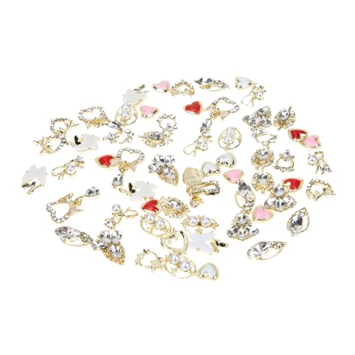 VICASKY 60 Stück Teiliges Nageldekor aus Legierung mit Perlen und Barock Design DIY Nail Art Charms für Kreative Maniküre Glänzende Nail Art Schmuck Einfach Anzuwenden für Nageldesign VICASKY 60 Stück Teiliges Nageldekor aus Legierung mit Perlen und Barock Design DIY Nail Art Charms für Kreative Maniküre Glänzende Nail Art Schmuck Einfach Anzuwenden für Nageldesign von VICASKY
