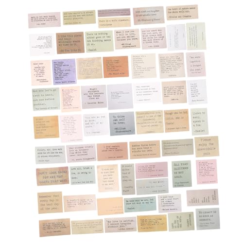VICASKY 60 Stück Teiliges Vintage Style DIY Planner Sticker mit Inspirierenden Zitaten Selbstklebend für Scrapbook Supplies Journaling und Scrapbook Quote Decals Vielseitig Einsetzbar von VICASKY