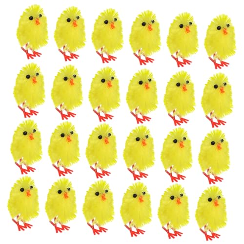 VICASKY 60St Ostern-Küken-Dekoration karnevalsdekoration dekoratives Küken Spielzeughühner für kaninchen grill kleines Huhn Hähnchen-Partyartikel Yellow von VICASKY