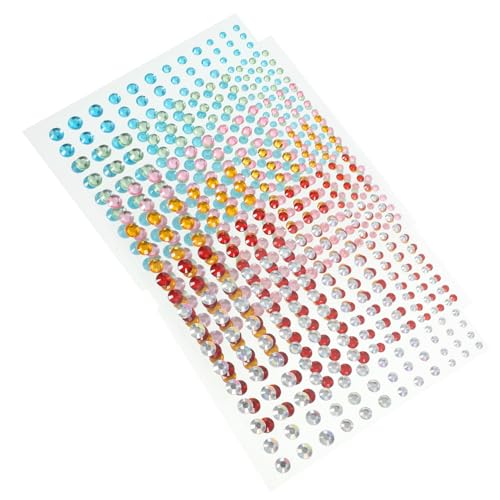 VICASKY 6Blätter Selbstklebende Edelsteinaufkleber für Gesicht und DIY Bastelprojekte Glitzernde Strassaufkleber und Dekorative Gesichtsaccessoires von VICASKY