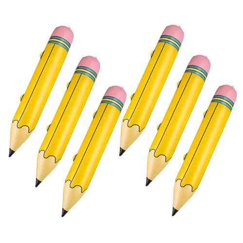 VICASKY 6Stücke Große Aufblasbare Bleistift Dekoration für Schulanfang Jumbo Bleistift Partyaccessoires für Kindergeburtstage und Klassenzimmer Dekoration VICASKY 6Stücke Große Aufblasbare Bleistift Dekoration für Schulanfang Jumbo Bleistift Partyaccessoires für Kindergeburtstage und Klassenzimmer Dekoration von VICASKY