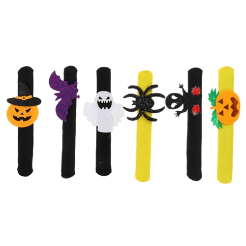 VICASKY 6Stücke Halloween Slap Armbänder Bunte Slap Bands für Kindergeburtstags Mitgebsel und Halloween Feiern Langlebig und Vielseitig Einsetzbar VICASKY 6Stücke Halloween Slap Armbänder Bunte Slap Bands für Kindergeburtstags Mitgebsel und Halloween Feiern Langlebig und Vielseitig Einsetzbar von VICASKY