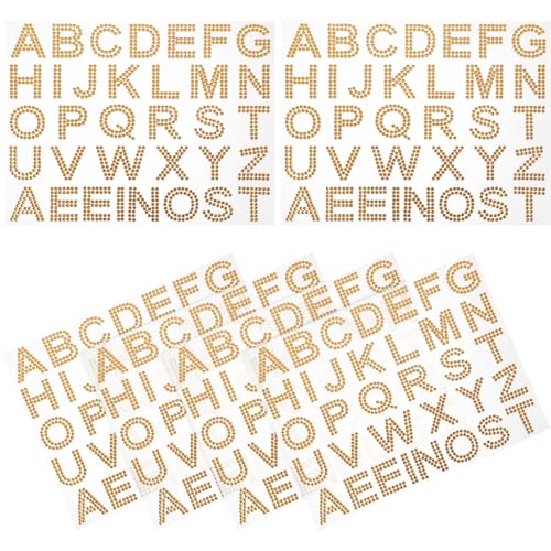 VICASKY 6blätter Strass Buchstaben Aufkleber Wasserdiamant Sticker Für Kleidung Taschen Tassen Und Handys Vielseitige Dekoration von VICASKY